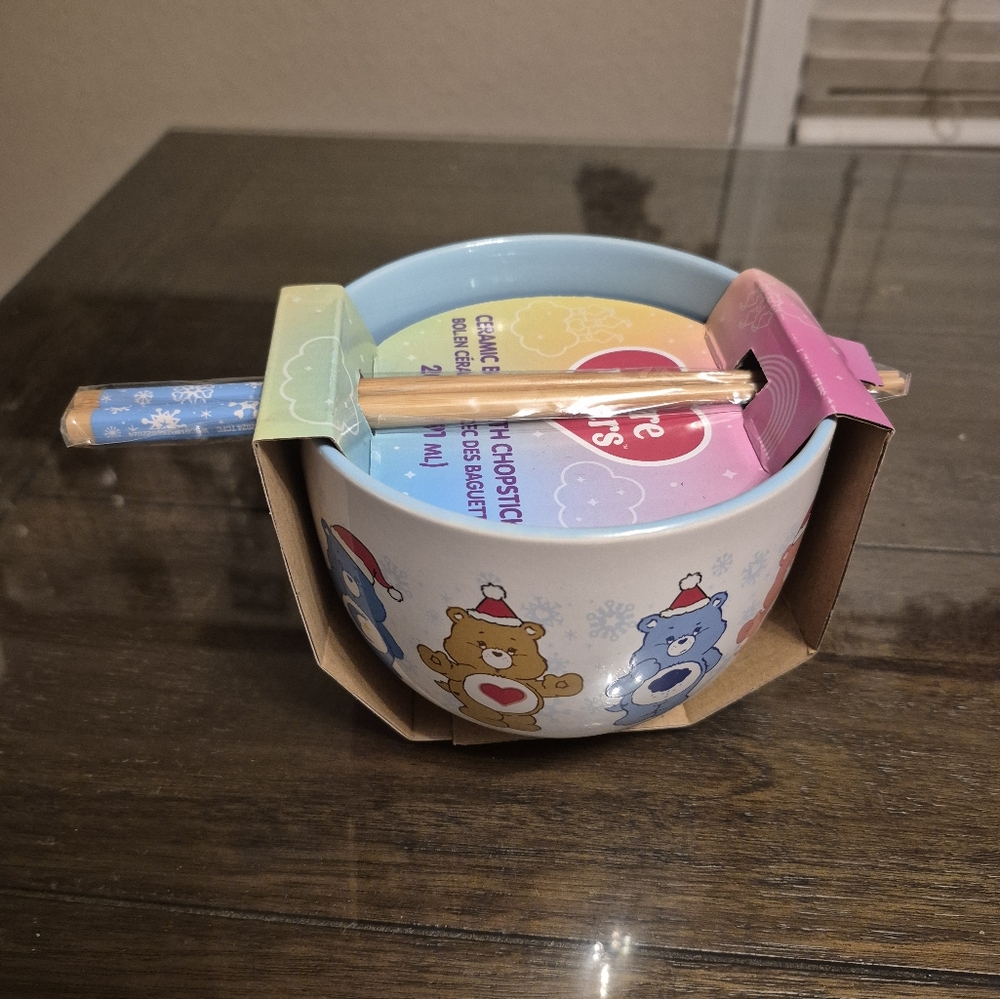 Care Bears Ceramic Bowl with ChopSticks